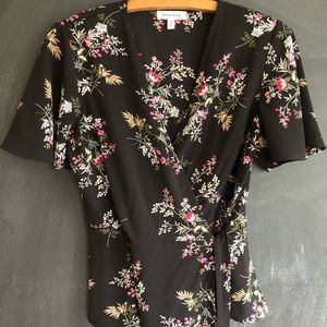 Floral Wrap Top